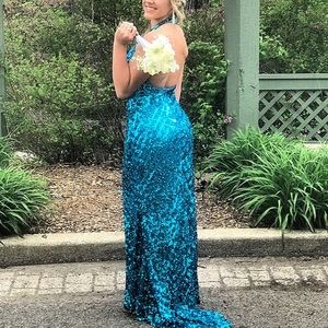 Mac Duggal prom dress.